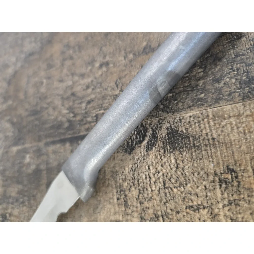 Rada Cutlery Serrated Tomato Knife Silver Brushed Aluminum Handle Made in USA